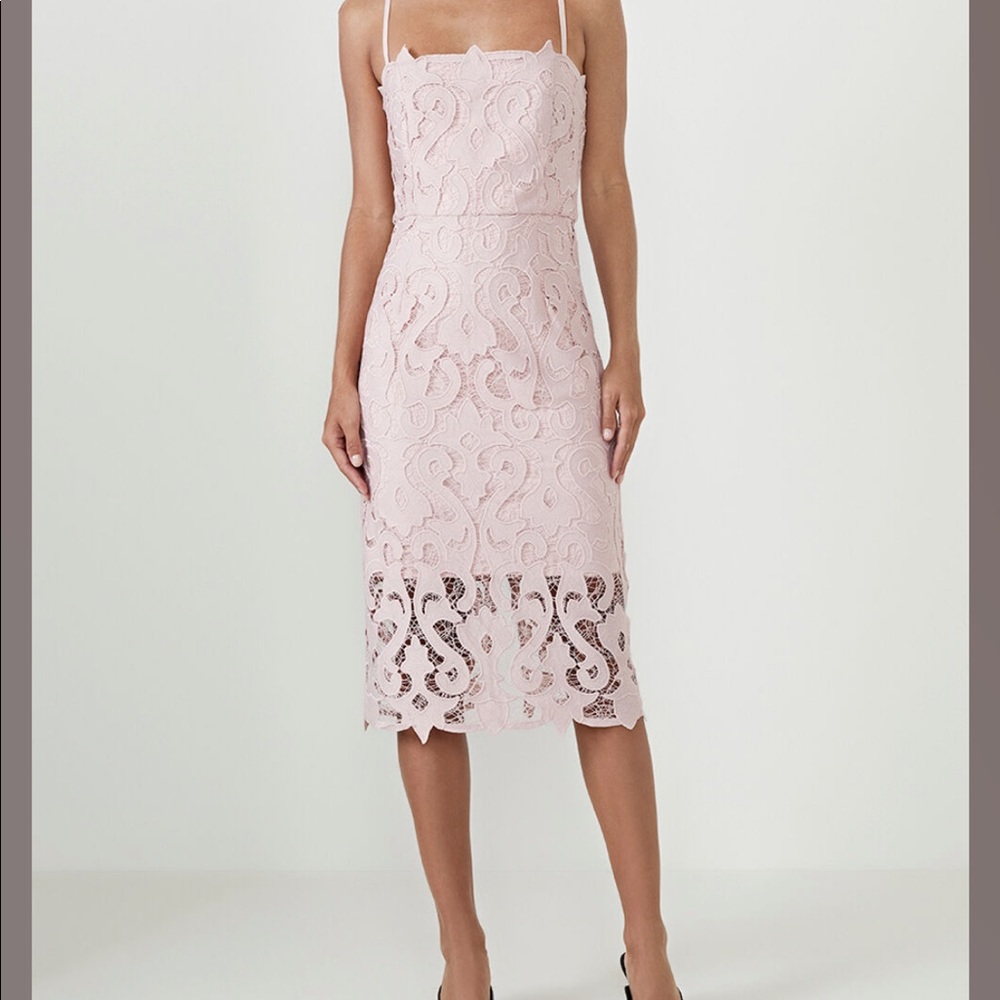 Bardot Lina Lace dress in pink rose